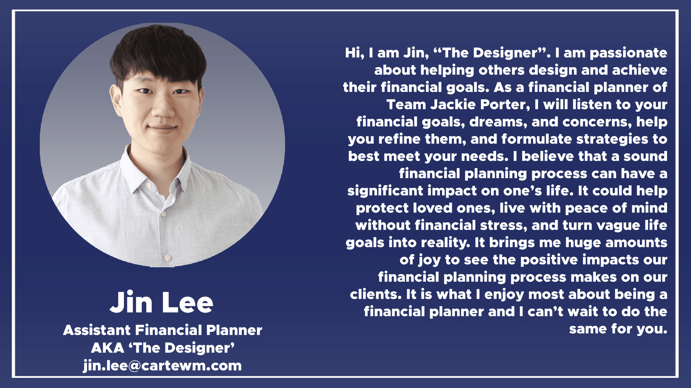 jackie porter cfp in toronto meet pelin jackie porter certified financial planner and financial advisor in toronto meet jin